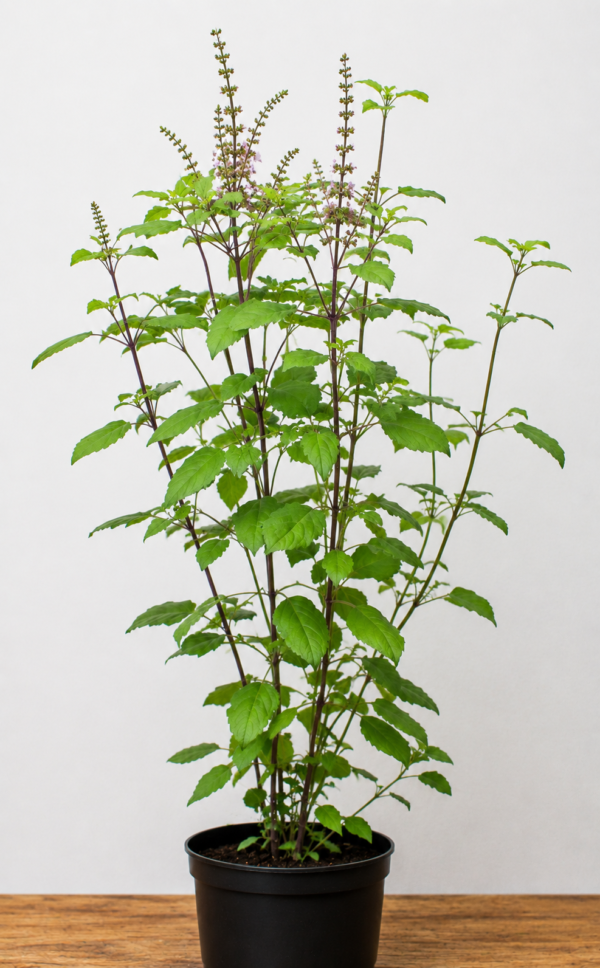tulsi-in-pot tulsi kopen? Tulsi - Ocimum tenuiflorum (Heilige Basilicum plant) tulsi - heilige basilicum kopen, kruidenkweker.nl